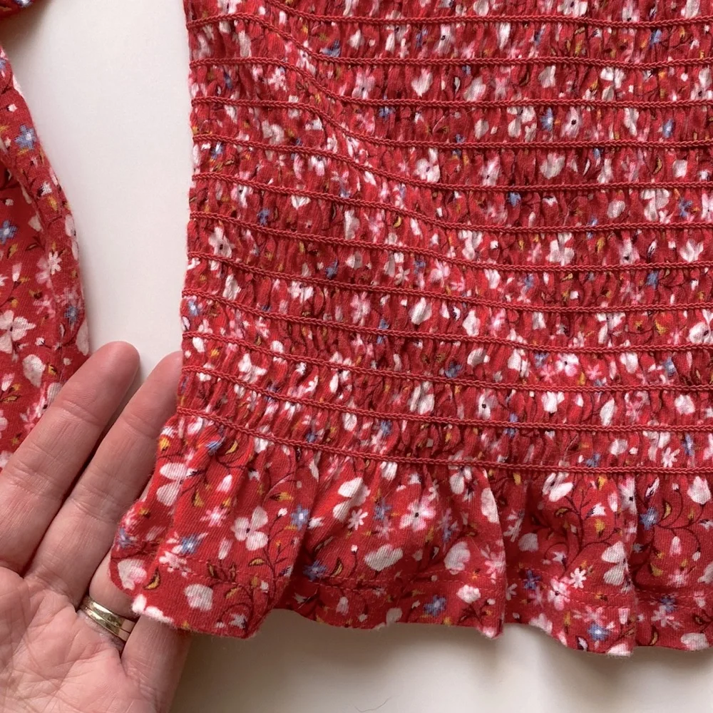Old Navy girls floral peasant top